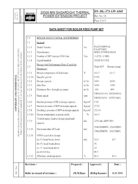 computer data sheet bfp